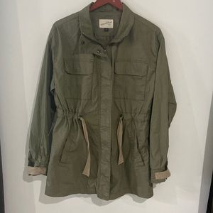 Universal Thread | Olive Green Lightweight Utility Jacket with Drawstring
